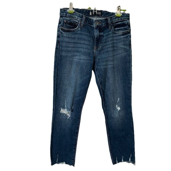 Kut from the Kloth Jeans Womens 4 Reese Ankle Straight Leg Distressed - Picture 1 of 10